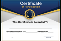 Certificate Of Participation Template Doc Professional Pertaining To Certificate Of Participation Template Doc 10 Ideas