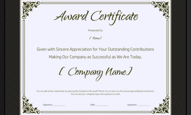 Certificate Of Recognition Template 4 Things That Happen Intended For Quality Recognition Certificate Editable
