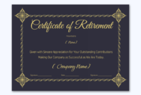 Certificate Of Retirement 926 Word Layouts With Quality Free Retirement Certificate Templates For Word