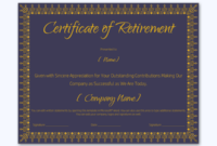 Certificate Of Retirement 930 Word Layouts Pertaining To Free Retirement Certificate Templates For Word