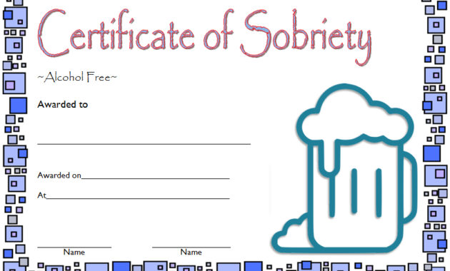 Certificate Of Sobriety Template Free 10 Latest Designs With Regard To Certificate Of Sobriety Template Free