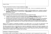 Certificate Of Substantial Completion In Word And Pdf Formats In Amazing Certificate Of Construction Completion