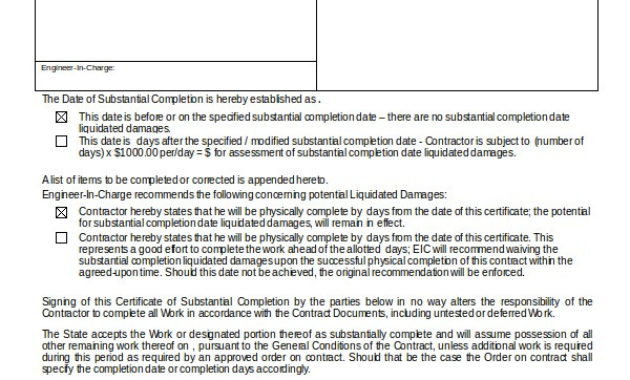 Certificate Of Substantial Completion Template Regarding Quality Certificate Of Completion Template Construction
