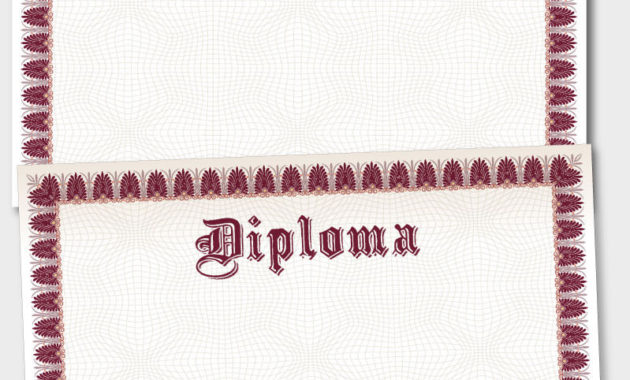 Certificate Or Diploma Free Template — Augetype Dcat035 Regarding Pages Certificate Templates