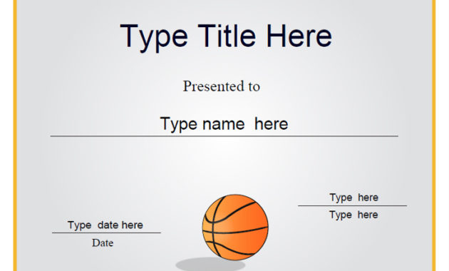 Certificate Street Free Award Certificate Templates No For Amazing Basketball Achievement Certificate Templates