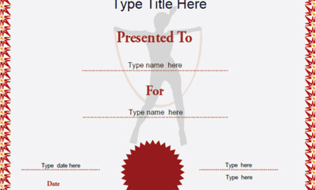 Certificate Street Free Award Certificate Templates No In Gymnastics Certificate Template