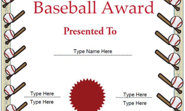 Certificate Street Free Award Certificate Templates No With Baseball Achievement Certificates