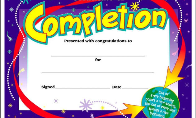 Certificate Template For Kids Certificates Templates Free Regarding Printable 10 Kindergarten Diploma Certificate Templates Free