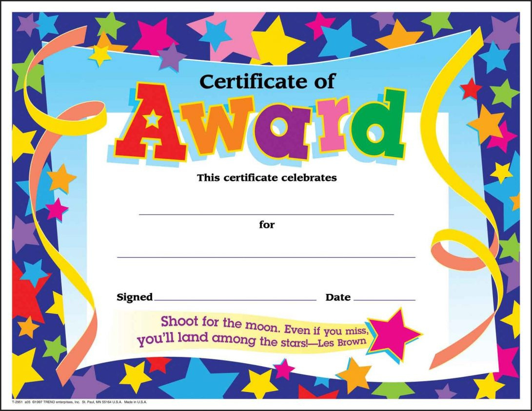Certificate Template For Kids Free Templates Sample Blank For Children&amp;#039;S Certificate Template
