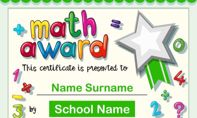 Certificate Template For Math Award Download Free Intended For Printable Star Naming Certificate Template