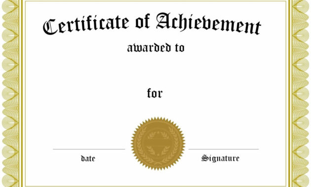 Certificate Templates Sample Blank Certificates Intended For Quality Sample Certificate Of Recognition Template