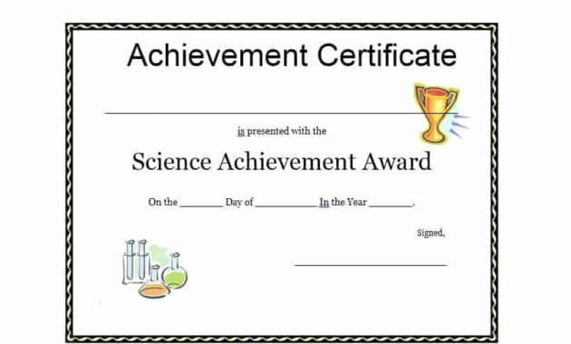 Certificates Of Achievements Certificate Template Downloads Within Certificate Of Achievement Template For Kids