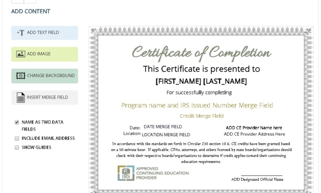 Ceu Certificate Template Carlynstudio With Regard To Ceu Certificate Template