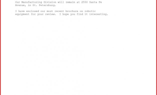 Change Of Address Letter Templates With Business Change Of Address Template