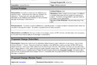 Change Request Template Itil Printable Schedule Template Within Business Process Design Document Template