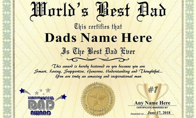Cheap Certificate Award Templates Find Certificate Award Inside Best Dad Certificate Template