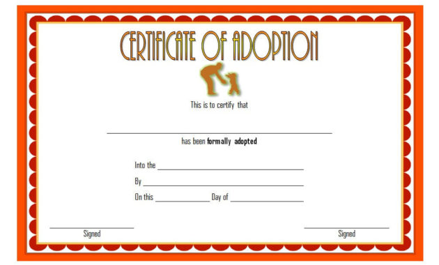 Child Adoption Certificate Template Editable 10 Best In Free Adoption Certificate Template