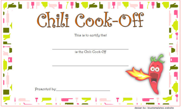 Chili Cook Off Certificate Template 10 Best Ideas In Physical Fitness Certificate Template 7 Ideas