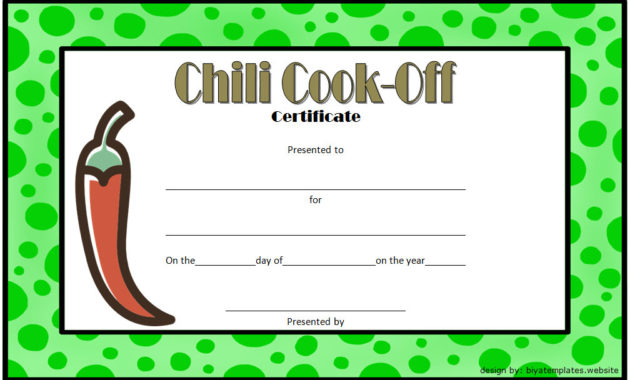 Chili Cook Off Certificate Template 10 Best Ideas In Quality Certificate For Baking 7 Extraordinary Concepts