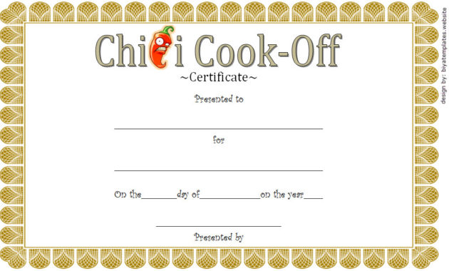 Chili Cook Off Certificate Template 10 Best Ideas Pertaining To Amazing Chess Tournament Certificate Template Free 8 Ideas