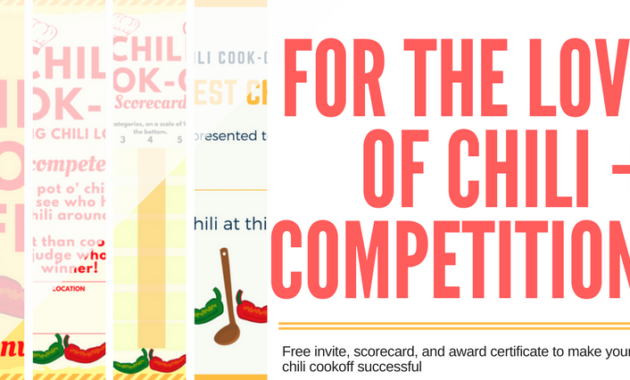 Chili Cookoff Insider Another Free Invite Scorecard With Bake Off Certificate Templates