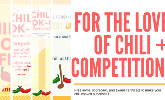 Chili Cookoff Insider Another Free Invite Scorecard With Printable Chili Cook Off Certificate Templates