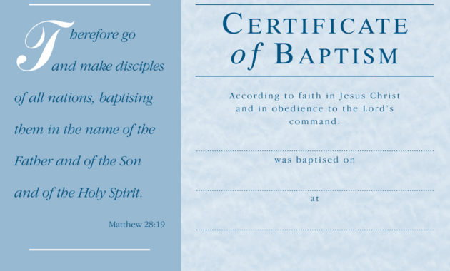 Christian Baptism Certificate Template Business With Regard To Quality Christian Baptism Certificate Template