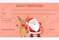 Christmas Gift Certificate Template 31 Word Layouts Within Printable Free Christmas Gift Certificate Templates