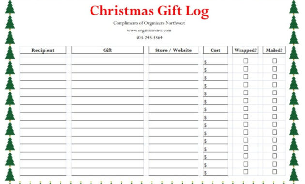 Christmas Gift Certificate Template Free Word Templates Inside Quality Gift Certificate Log Template