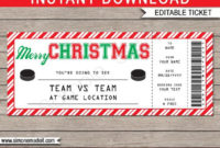 Christmas Hockey Ticket Gift Surprise Hockey Game Ticket With Regard To Awesome Basketball Gift Certificate Template