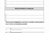 Church Ministry Plan Template For Your Needs Inside Ministry Proposal Template