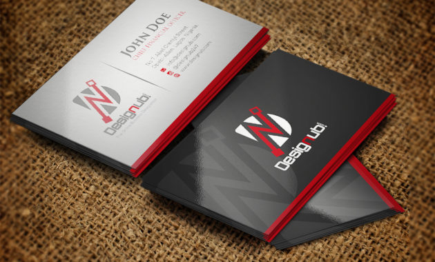 Classic Business Card Design Template Designub With Generic Business Card Template