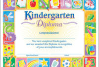Classic Diploma Kindergarten 30Pk 81/2 X 11 T17002 For 10 Kindergarten Graduation Certificates To Print Free