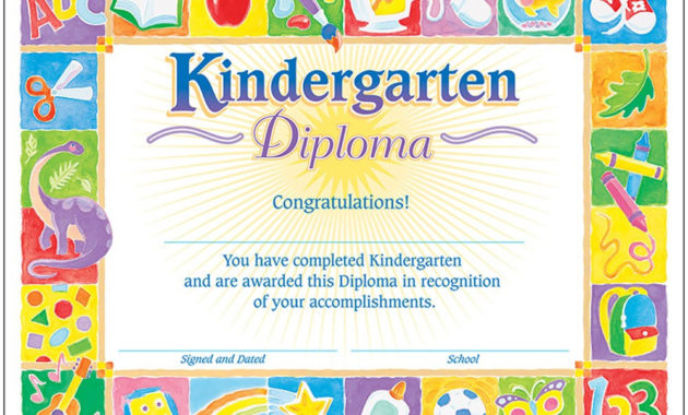 Classic Diploma Kindergarten 30Pk 81/2 X 11 T17002 For 10 Kindergarten Graduation Certificates To Print Free
