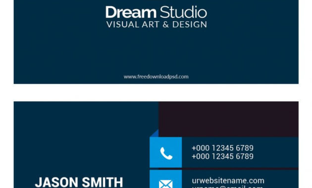 Clean Business Crad Psd Template Freedownloadpsd In Business Card Size Template Psd