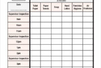Cleaning Roster Template 6 Free Word Pdf Documents Inside Printable Restroom Cleaning Log Template