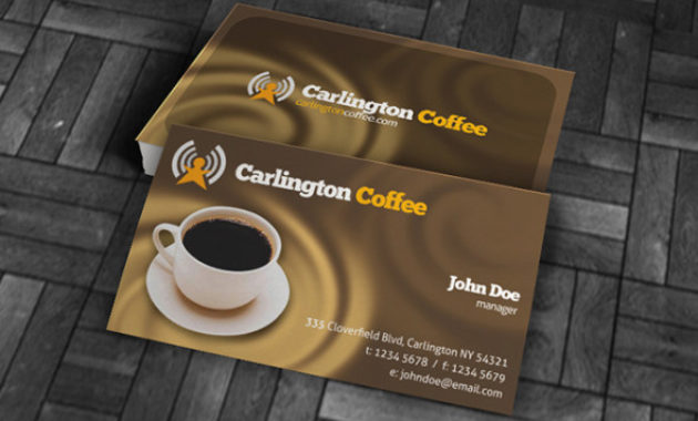 Coffee Cafeteria Business Card Template » Free Download With Regard To Coffee Business Card Template Free