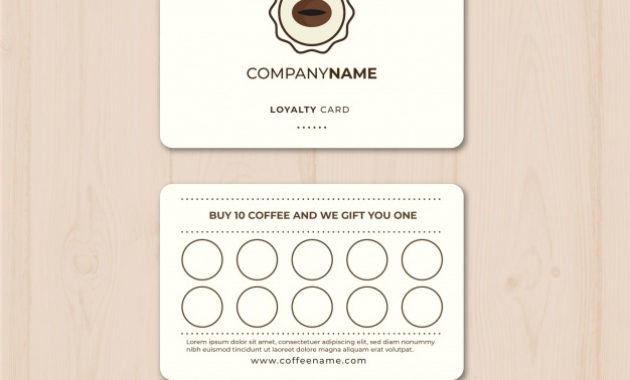 Coffee Loyalty Card Template Nohat Intended For Coffee Business Card Template Free