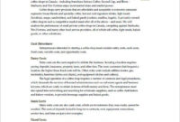 Coffee Shop Business Plan Template 13 Free Word Excel Intended For Small Business Administration Business Plan Template