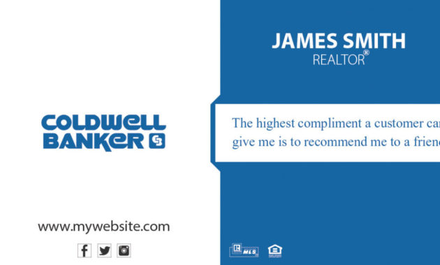 Coldwell Banker Business Cards 18 Coldwell Banker In Coldwell Banker Business Card Template