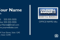 Coldwell Banker Business Cards Coldwell Banker Real Intended For Coldwell Banker Business Card Template