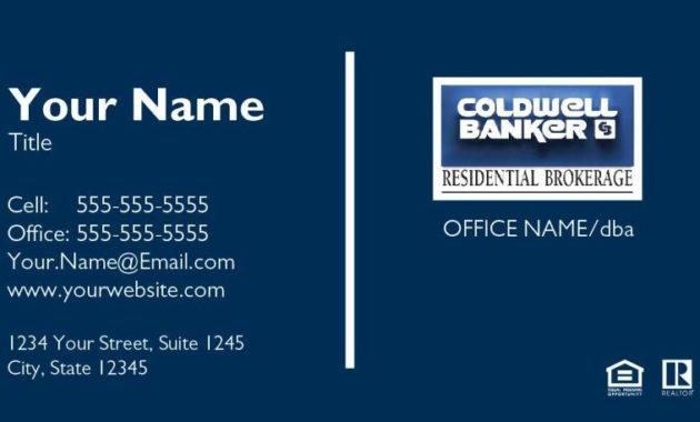 Coldwell Banker Business Cards Coldwell Banker Real Intended For Coldwell Banker Business Card Template