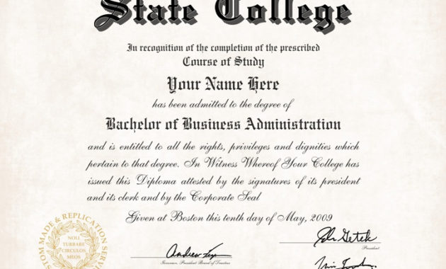 College Diploma Template Pdf Business Mentor Throughout College Graduation Certificate Template