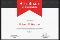 College Graduation Completion Certificate Design Template In Free Graduation Certificate Template Word