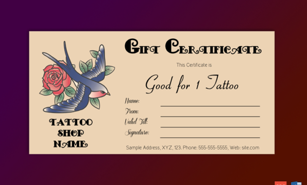 Colorful Clown Happy Birthday Gift Certificate Template Gct Within Best Tattoo Gift Certificate Template Coolest Designs