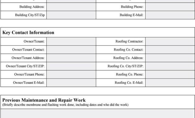 Commercial Roof Inspection Form Pdf Free Download For Throughout Roof Certification Template