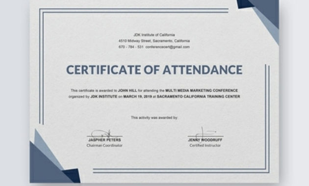 Conference Certificate Of Attendance Template Best Intended For Conference Certificate Of Attendance Template