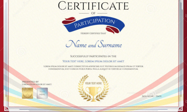 Conference Participation Certificate Template Pertaining To Best Conference Participation Certificate Template