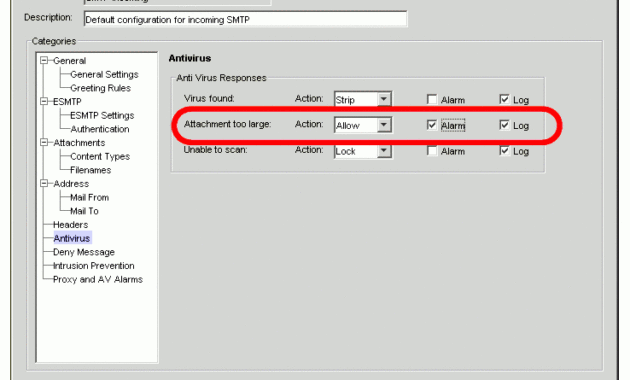 Configuring Gateway Antivirus For Email To Protect The Intended For Quality Incoming Mail Log Template