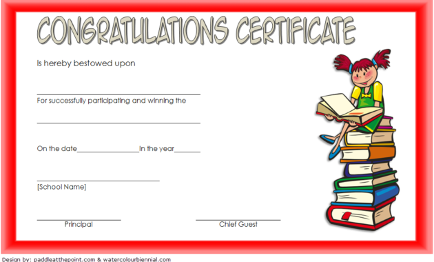 Congratulations Certificate Template 10 Various Awards Intended For Congratulations Certificate Template